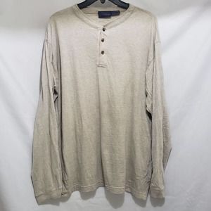 Large Men's Long Sleeve Tan Shirt